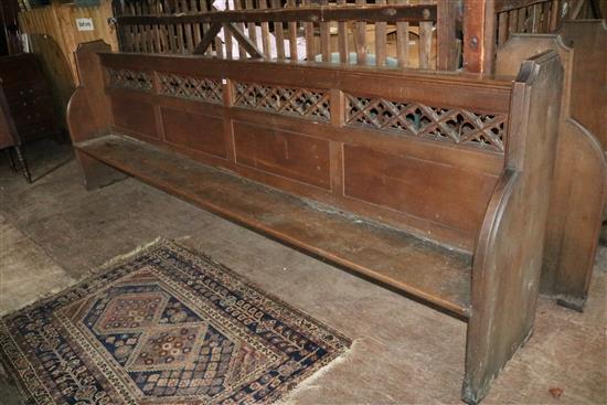 Large oak pew